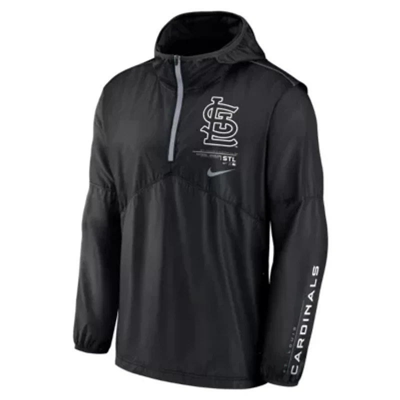 MLB Nike St. Louis Cardinals Authentic Night Game Performance Half-Zip Windbreaker
