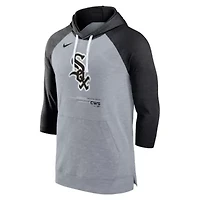 Chicago White Sox MLB Nike Gray/ Baseball Raglan 3/4-Sleeve Pullover Hoodie