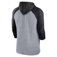 Chicago White Sox MLB Nike Gray/ Baseball Raglan 3/4-Sleeve Pullover Hoodie