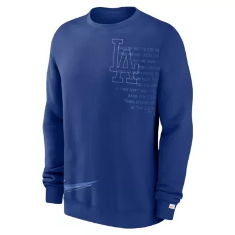 MLB Nike Los Angeles Dodgers Statement Ball Game Fleece Pullover Sweatshirt