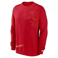 MLB Nike Atlanta Braves Statement Ball Game Fleece Pullover Sweatshirt