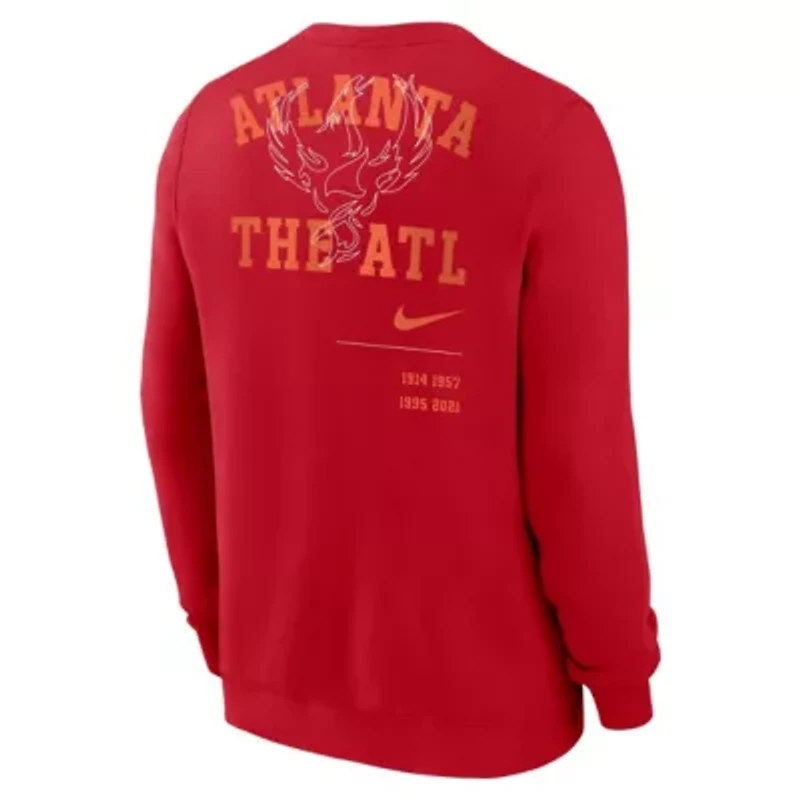 MLB Nike Atlanta Braves Statement Ball Game Fleece Pullover Sweatshirt