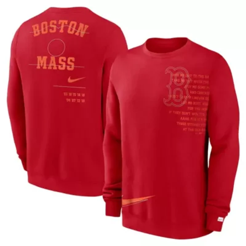 Boston Red Sox MLB Nike Statement Ball Game Fleece Pullover Sweatshirt