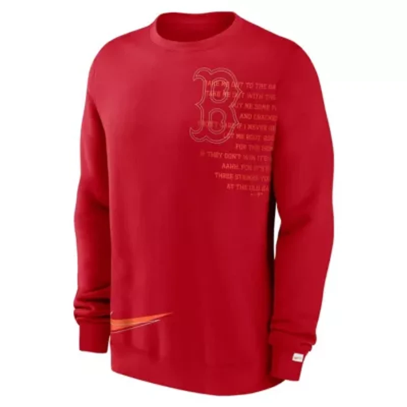 Boston Red Sox MLB Nike Statement Ball Game Fleece Pullover Sweatshirt