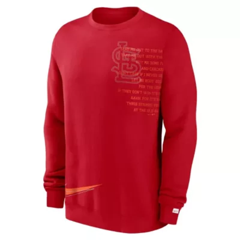 MLB Nike St. Louis Cardinals Statement Ball Game Fleece Pullover Sweatshirt