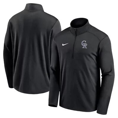 MLB Nike Colorado Rockies Agility Pacer Lightweight Performance Half-Zip Top