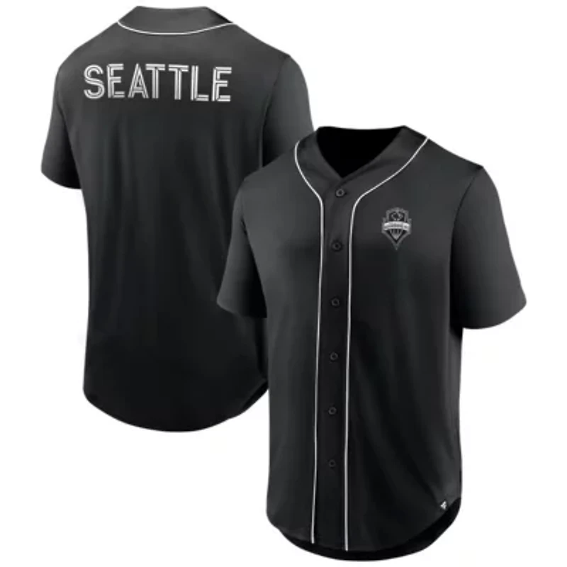 MLS Fanatics Seattle Sounders FC Third Period Fashion Baseball Button-Up Jersey