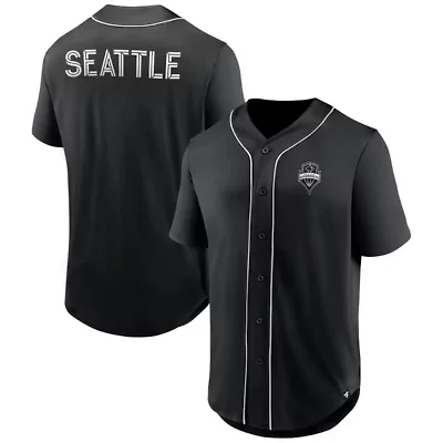 MLS Fanatics Seattle Sounders FC Third Period Fashion Baseball Button-Up Jersey