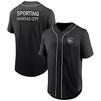 MLS Fanatics Sporting Kansas City Third Period Fashion Baseball Button-Up Jersey