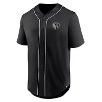 MLS Fanatics Sporting Kansas City Third Period Fashion Baseball Button-Up Jersey
