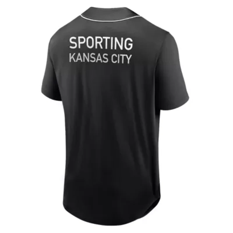 MLS Fanatics Sporting Kansas City Third Period Fashion Baseball Button-Up Jersey