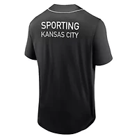 MLS Fanatics Sporting Kansas City Third Period Fashion Baseball Button-Up Jersey