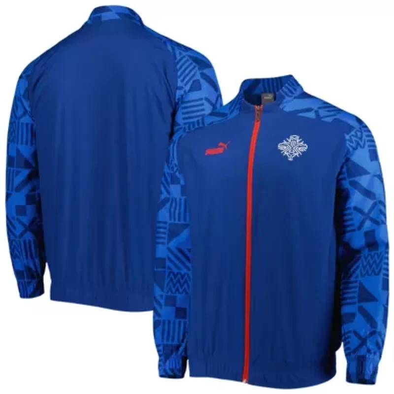 Soccer National Teams Light Iceland Team Pre-Match Raglan Full-Zip Training Jacket