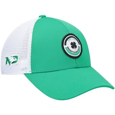 NCAA Kelly Green/White North Dakota Motto Trucker Snapback Hat