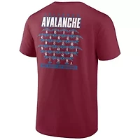 NHL Fanatics Colorado Avalanche 2022 Stanley Cup s Jersey Roster T-Shirt