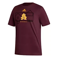 NCAA Arizona State Sun Devils Locker Lines Baseball Fresh T-Shirt
