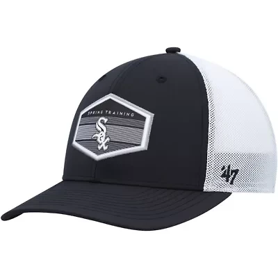 Chicago White Sox MLB Black/White Chicago Sox Spring Training Burgess Trucker Adjustable Hat