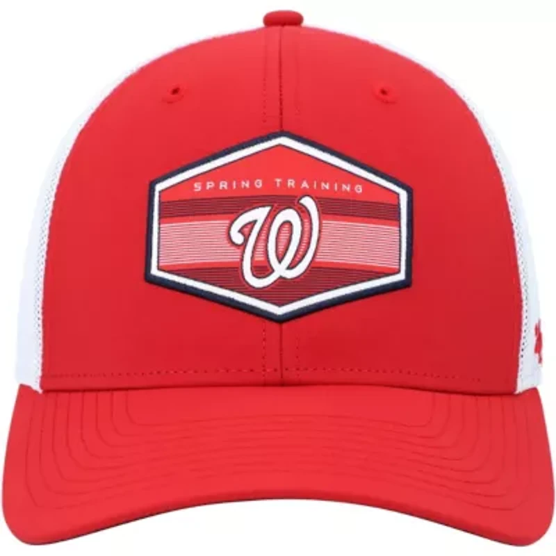 MLB Red/White Washington Nationals Spring Training Burgess Trucker Adjustable Hat
