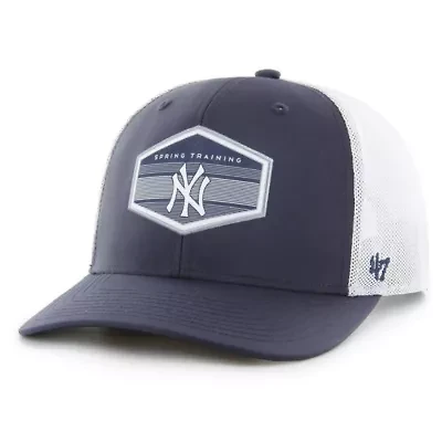 MLB Navy/White New York Yankees Spring Training Burgess Trucker Adjustable Hat