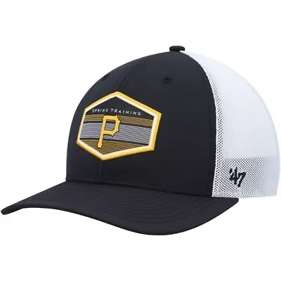 MLB Black/White Pittsburgh Pirates Spring Training Burgess Trucker Adjustable Hat