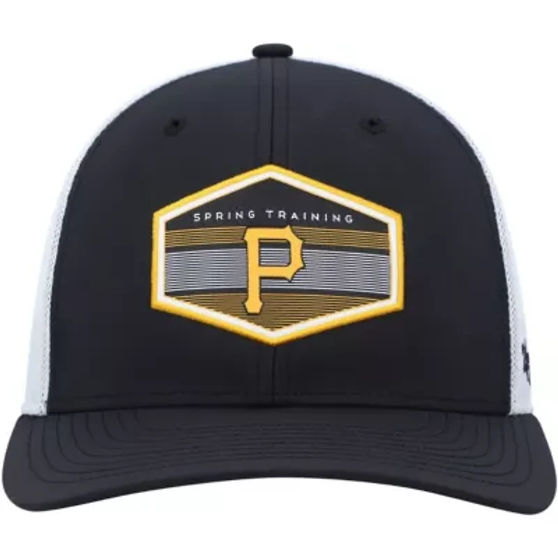MLB Black/White Pittsburgh Pirates Spring Training Burgess Trucker Adjustable Hat