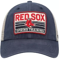 Boston Red Sox MLB Navy/Tan Boston Sox Four Stroke Clean Up Trucker Snapback Hat