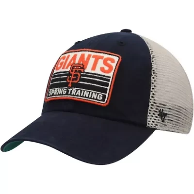 MLB Black/Tan San Francisco Giants Four Stroke Clean Up Trucker Snapback Hat