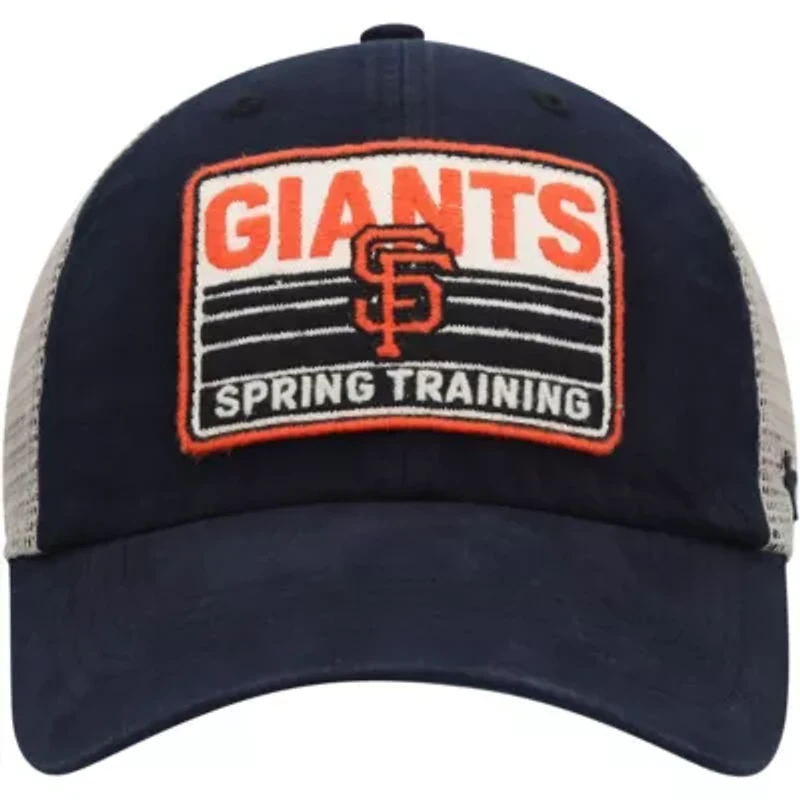 MLB Black/Tan San Francisco Giants Four Stroke Clean Up Trucker Snapback Hat