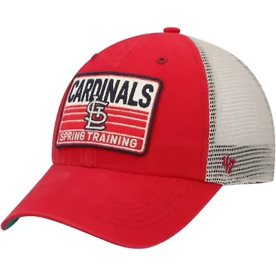 MLB Red/Tan St. Louis Cardinals Four Stroke Clean Up Trucker Snapback Hat