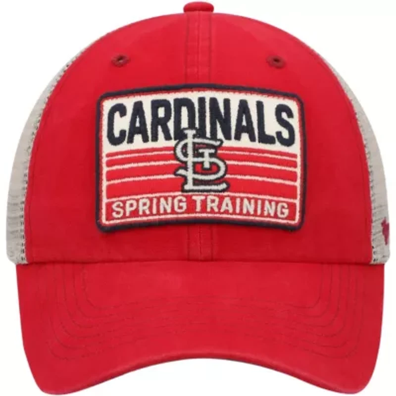 MLB Red/Tan St. Louis Cardinals Four Stroke Clean Up Trucker Snapback Hat