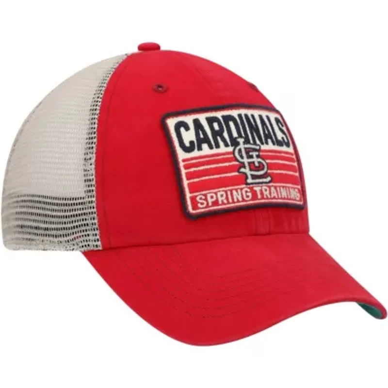 MLB Red/Tan St. Louis Cardinals Four Stroke Clean Up Trucker Snapback Hat
