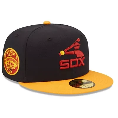 Chicago White Sox MLB Navy/Gold Primary Logo 59FIFTY Fitted Hat