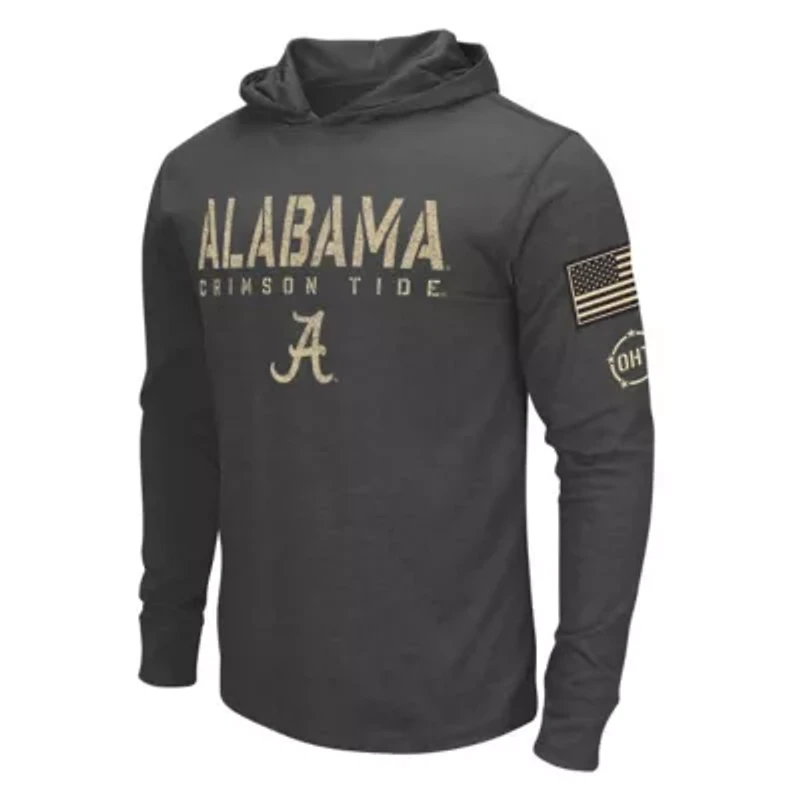 Alabama Crimson Tide NCAA Team OHT Military Appreciation Long Sleeve Hoodie T-Shirt