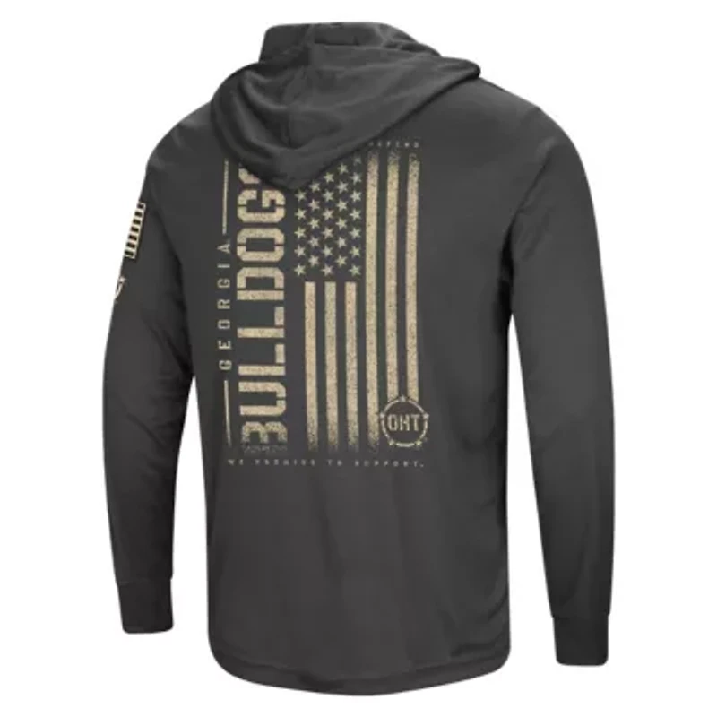 NCAA Georgia Bulldogs Team OHT Military Appreciation Long Sleeve Hoodie T-Shirt