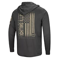 NCAA Illinois Fighting Illini Team OHT Military Appreciation Long Sleeve Hoodie T-Shirt