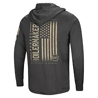 NCAA Purdue Boilermakers Team OHT Military Appreciation Long Sleeve Hoodie T-Shirt