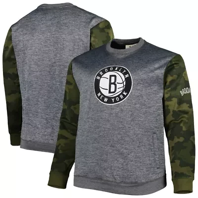 NBA Fanatics Brooklyn Nets Big & Tall Stitched Sweatshirt