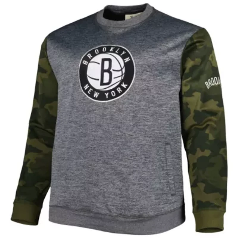 NBA Fanatics Brooklyn Nets Big & Tall Stitched Sweatshirt
