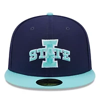 NCAA Navy/Light Iowa State Cyclones 59FIFTY Fitted Hat