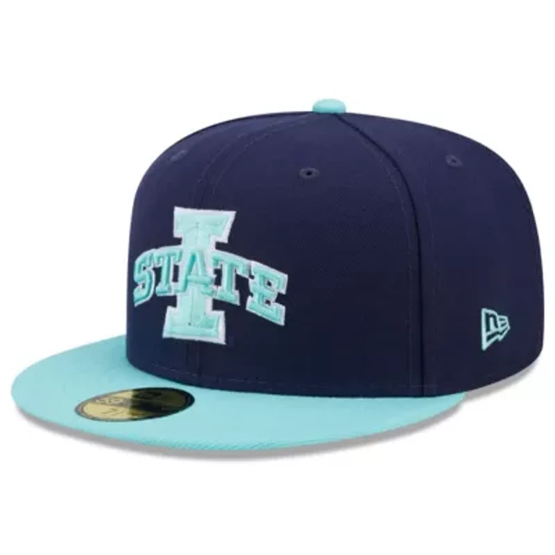 NCAA Navy/Light Iowa State Cyclones 59FIFTY Fitted Hat
