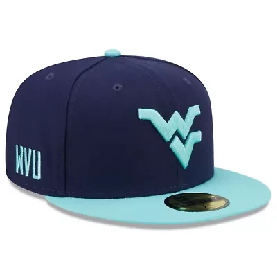 NCAA Navy/Light West Virginia Mountaineers 59FIFTY Fitted Hat