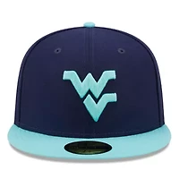 NCAA Navy/Light West Virginia Mountaineers 59FIFTY Fitted Hat