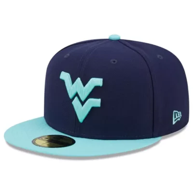 NCAA Navy/Light West Virginia Mountaineers 59FIFTY Fitted Hat