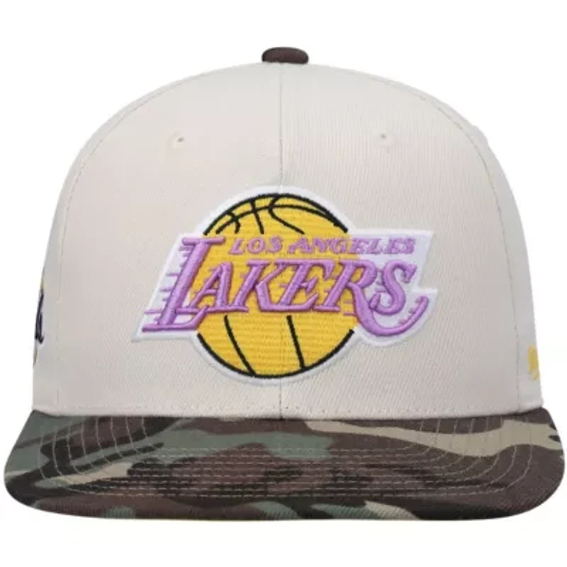 NBA Los Angeles Lakers Hardwood Classics 2010 Finals Patch Off Fitted Hat