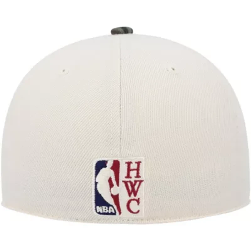 NBA Cream/Camo Philadelphia 76ers Hardwood Classics 1976 All-Star Game Off Fitted Hat