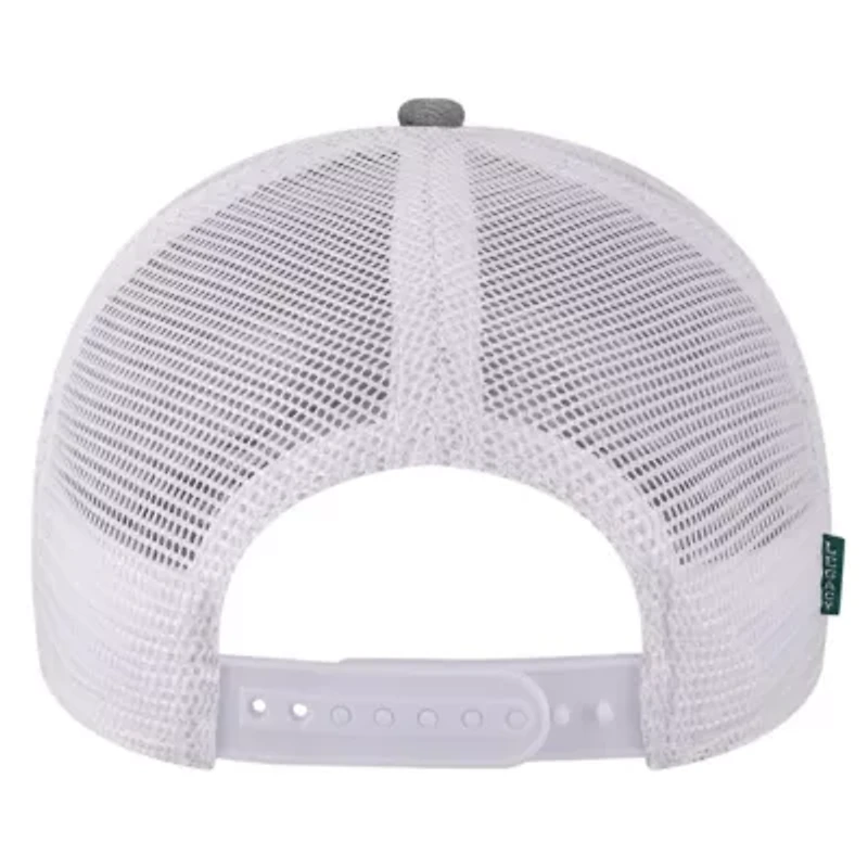 NCAA Heather Gray/White NYU Violets The Champ Trucker Snapback Hat