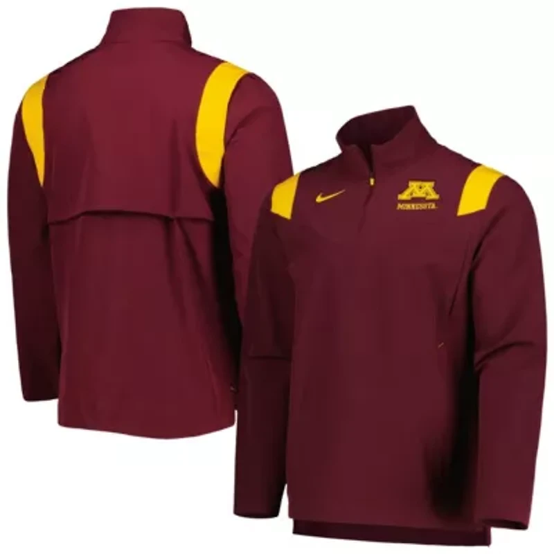 NCAA Nike Minnesota Golden Gophers 2022 Coaches Sideline Quarter-Zip Top