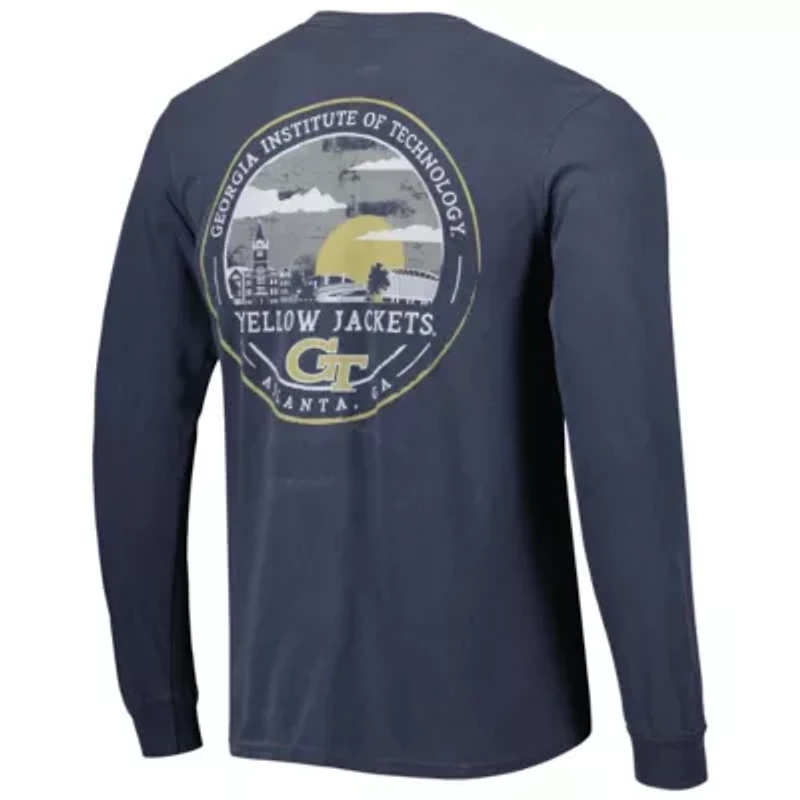 Georgia Tech Yellow Jackets NCAA Circle Campus Scene Long Sleeve T-Shirt