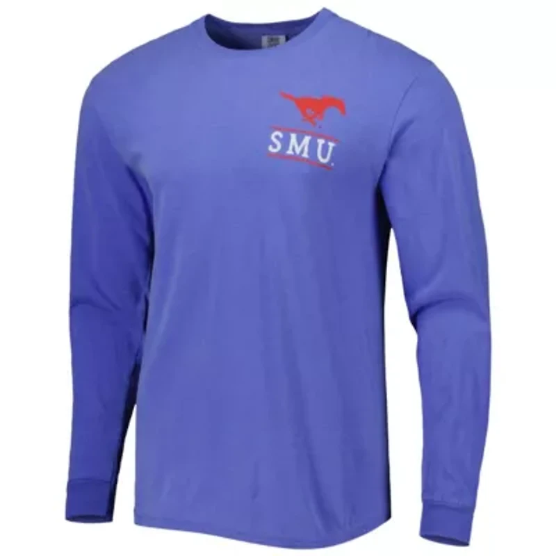 NCAA SMU Mustangs Circle Campus Scene Long Sleeve T-Shirt