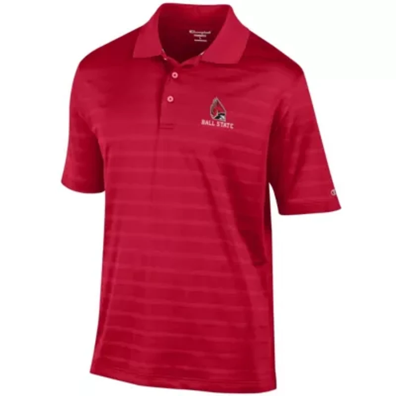 NCAA Ball State Cardinals Textured Solid Polo